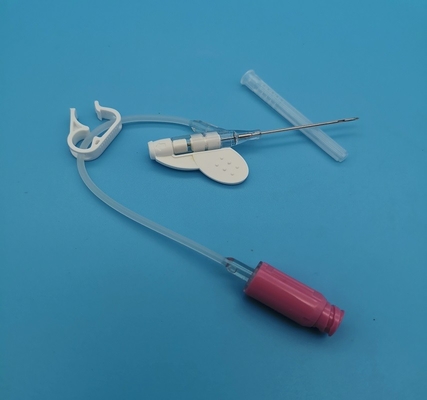 Rosa Wegwerfüberdruck-Notinfusions-Bluttransfusion iv-Cannula-20G schmetterlingsähnliche