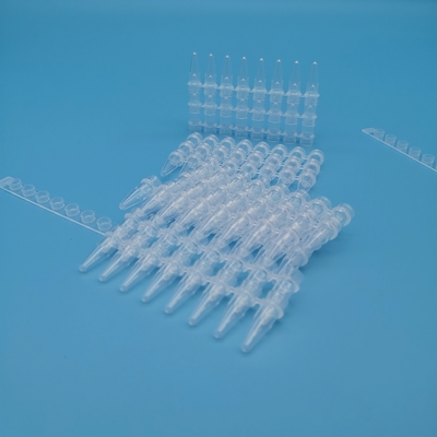 Transparente 0,2-ml-PCR-Röhrchen, 8 Röhrchenstreifen, Molekularbiologie-Reaktionsstreifenröhrchen