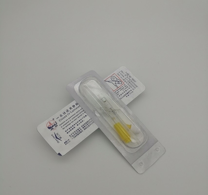 Art gelber 24 Iv-Wegwerfcannula des Überdruck-Y für pädiatrische neugeborene Infusion