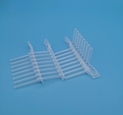 Tiefbrunnen 2.2ml PCR überzieht Polypropylen transparente 8, die gleichmäßiger Magnetnadel-Satz unteres zeigte