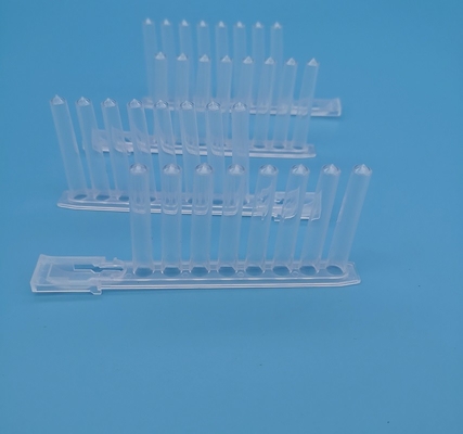Tiefbrunnen 2.2ml PCR überzieht Polypropylen transparente 8, die gleichmäßiger Magnetnadel-Satz unteres zeigte